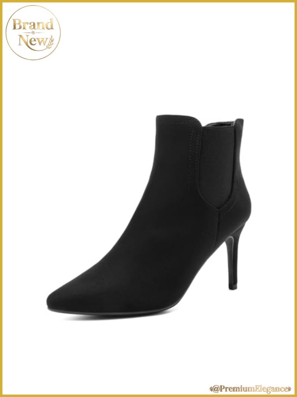 Women's Pointed Toe High Heel Ankle Booties Stiletto Faux Suede Dressy